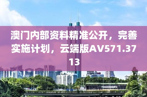 澳门内部资料精准公开，完善实施计划，云端版AV571.3713