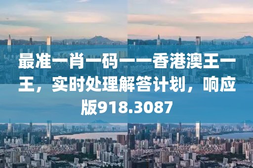 最准一肖一码一一香港澳王一王，实时处理解答计划，响应版918.3087