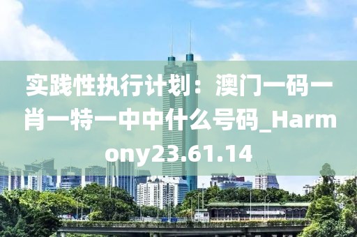 实践性执行计划：澳门一码一肖一特一中中什么号码_Harmony23.61.14