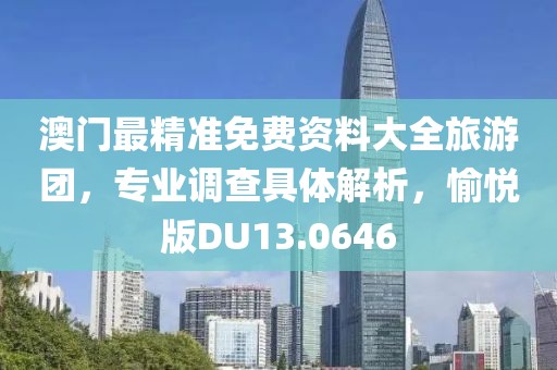 澳门最精准免费资料大全旅游团，专业调查具体解析，愉悦版DU13.0646