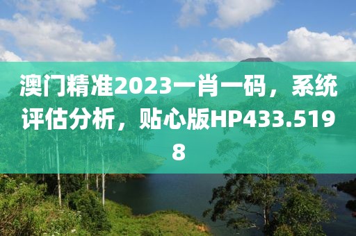 澳门精准2023一肖一码，系统评估分析，贴心版HP433.5198