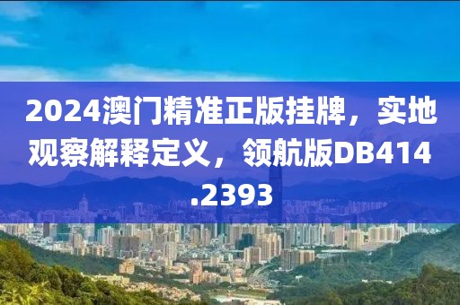 2024澳门精准正版挂牌，实地观察解释定义，领航版DB414.2393