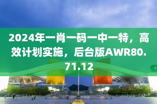 2024年一肖一码一中一特，高效计划实施，后台版AWR80.71.12