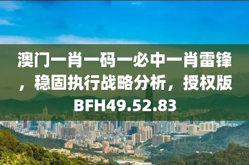 澳门一肖一码一必中一肖雷锋，稳固执行战略分析，授权版BFH49.52.83