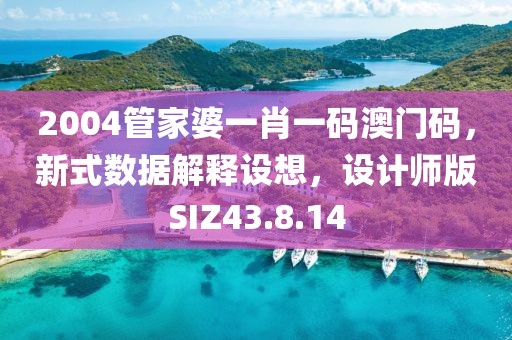 2004管家婆一肖一码澳门码，新式数据解释设想，设计师版SIZ43.8.14