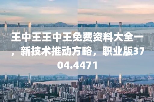 王中王王中王免费资料大全一，新技术推动方略，职业版3704.4471