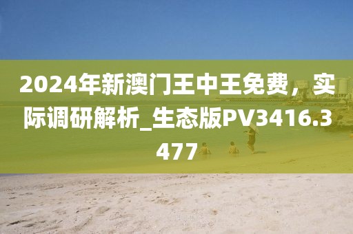 2024年新澳门王中王免费，实际调研解析_生态版PV3416.3477