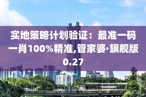 实地策略计划验证：最准一码一肖100%精准,管家婆·旗舰版0.27