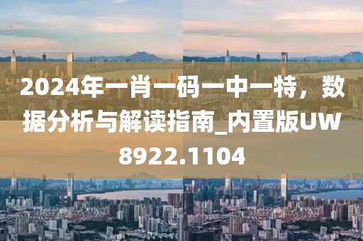 2024年一肖一码一中一特，数据分析与解读指南_内置版UW8922.1104