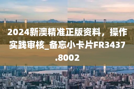 2024新澳精准正版资料，操作实践审核_备忘小卡片FR3437.8002