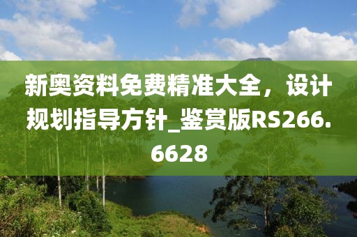 新奥资料免费精准大全，设计规划指导方针_鉴赏版RS266.6628