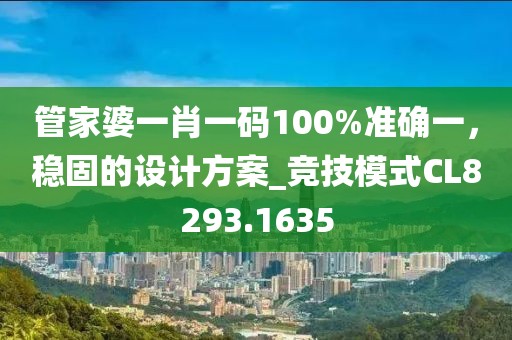 管家婆一肖一码100%准确一，稳固的设计方案_竞技模式CL8293.1635