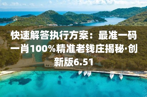 快速解答执行方案：最准一码一肖100%精准老钱庄揭秘·创新版6.51