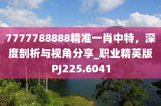 7777788888精准一肖中特，深度剖析与视角分享_职业精英版PJ225.6041