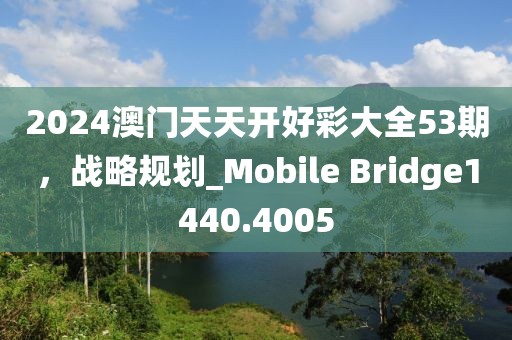 2024澳门天天开好彩大全53期，战略规划_Mobile Bridge1440.4005