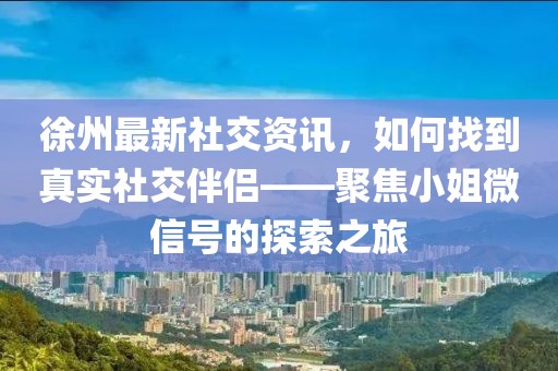 徐州最新社交资讯，如何找到真实社交伴侣——聚焦小姐微信号的探索之旅