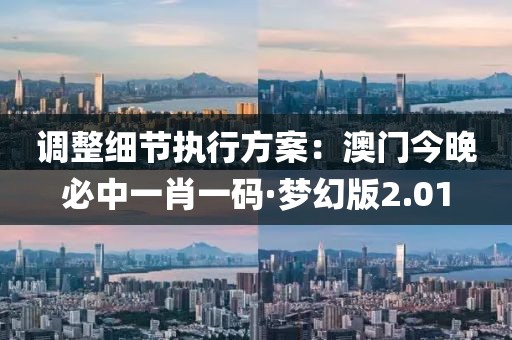 调整细节执行方案：澳门今晚必中一肖一码·梦幻版2.01