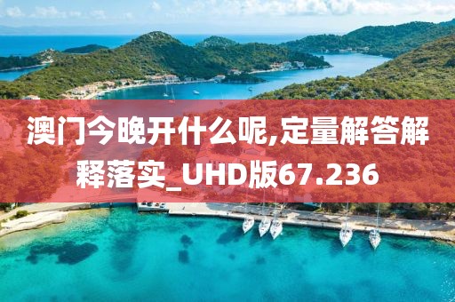 澳门今晚开什么呢,定量解答解释落实_UHD版67.236