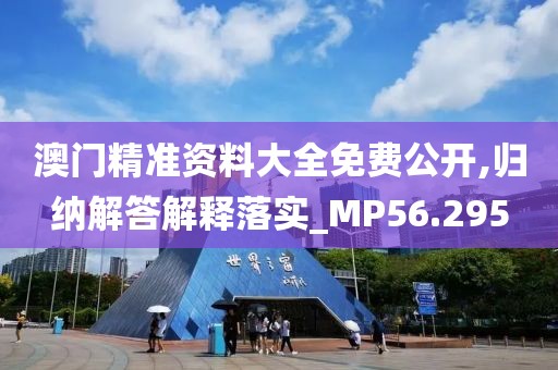 澳门精准资料大全免费公开,归纳解答解释落实_MP56.295