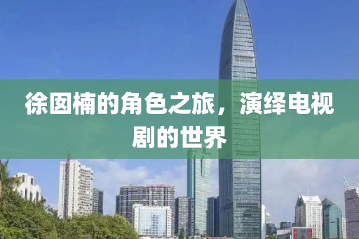 徐囡楠的角色之旅，演绎电视剧的世界