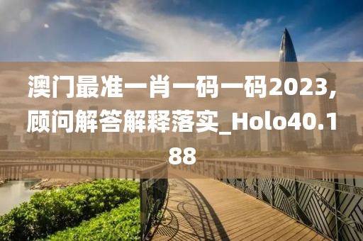 澳门最准一肖一码一码2023,顾问解答解释落实_Holo40.188