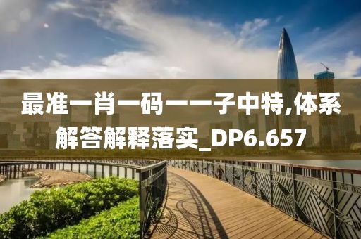 最准一肖一码一一子中特,体系解答解释落实_DP6.657