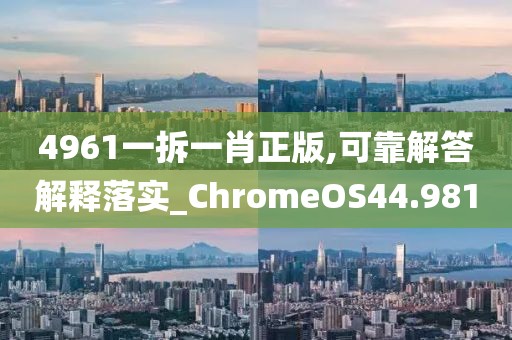 4961一拆一肖正版,可靠解答解释落实_ChromeOS44.981