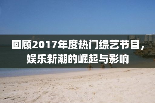 回顾2017年度热门综艺节目，娱乐新潮的崛起与影响