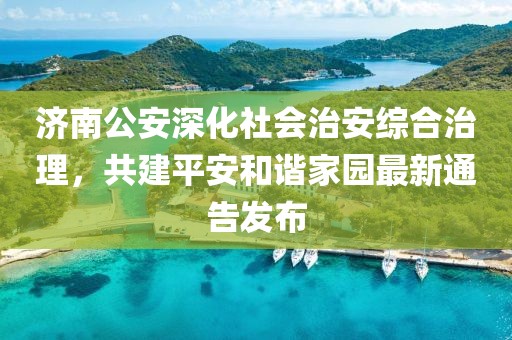 济南公安深化社会治安综合治理，共建平安和谐家园最新通告发布