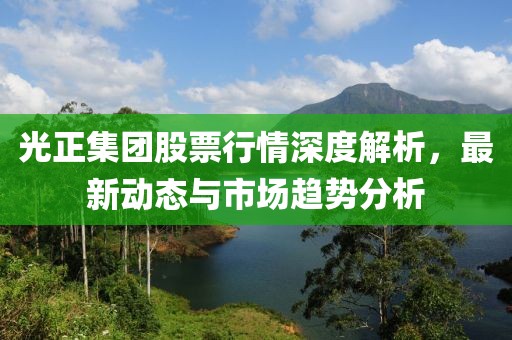 光正集团股票行情深度解析，最新动态与市场趋势分析