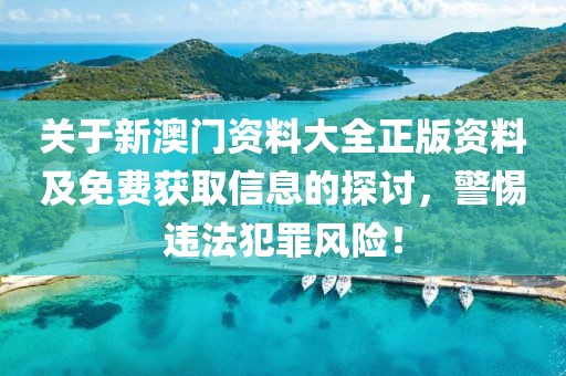 关于新澳门资料大全正版资料及免费获取信息的探讨，警惕违法犯罪风险！