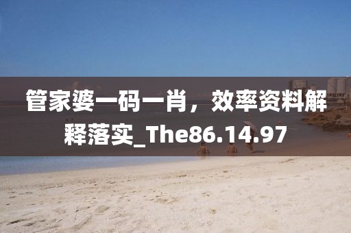 管家婆一码一肖，效率资料解释落实_The86.14.97