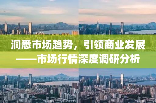 洞悉市场趋势，引领商业发展——市场行情深度调研分析