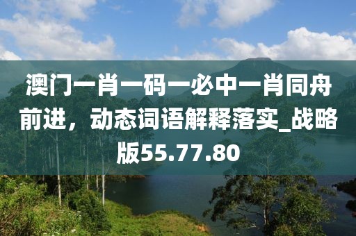 澳门一肖一码一必中一肖同舟前进，动态词语解释落实_战略版55.77.80