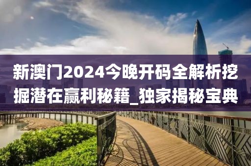 新澳门2024今晚开码全解析挖掘潜在赢利秘籍_独家揭秘宝典