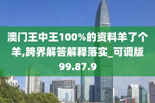 澳门王中王100%的资料羊了个羊,跨界解答解释落实_可调版99.87.9