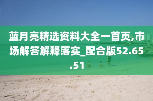 蓝月亮精选资料大全一首页,市场解答解释落实_配合版52.65.51