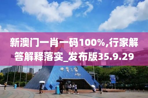 新澳门一肖一码100%,行家解答解释落实_发布版35.9.29