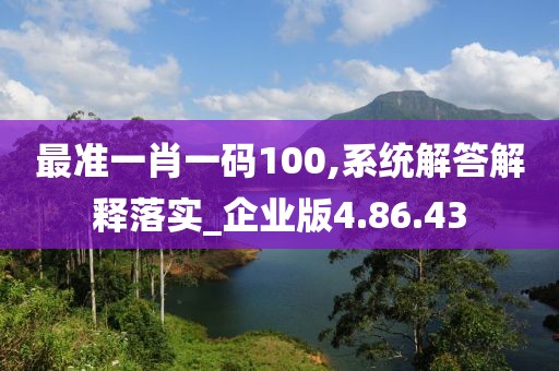 最准一肖一码100,系统解答解释落实_企业版4.86.43