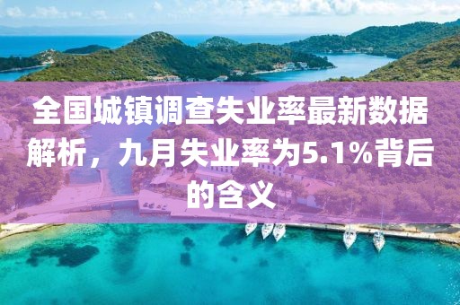 全国城镇调查失业率最新数据解析，九月失业率为5.1%背后的含义