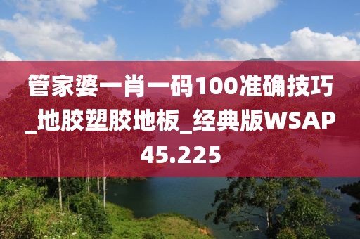 管家婆一肖一码100准确技巧_地胶塑胶地板_经典版WSAP45.225