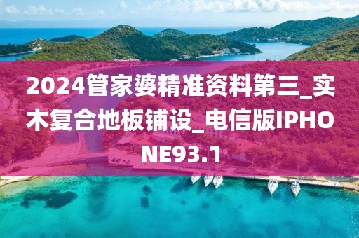 2024管家婆精准资料第三_实木复合地板铺设_电信版IPHONE93.1