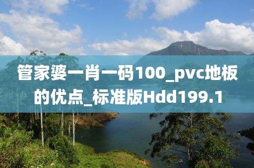 管家婆一肖一码100_pvc地板的优点_标准版Hdd199.1