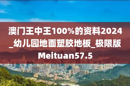 澳门王中王100%的资料2024_幼儿园地面塑胶地板_极限版Meituan57.5